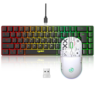 60 % de jeu Ensemble combiné clavier et souris gamer clavier blanc combo ordinateur claviers filaires souris bureau teclado pour ordinateur portable pc N&M