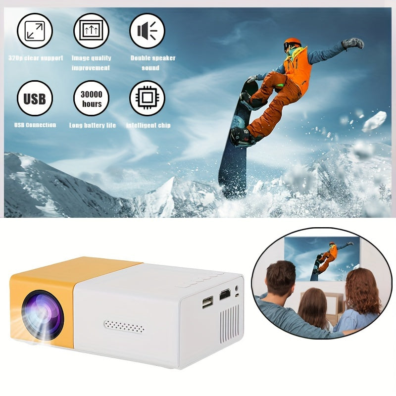Hd 1080P Portable Smart Projector - Ideal for home theater and outdoor use, compatible with mobile phones perfect for parties N&M